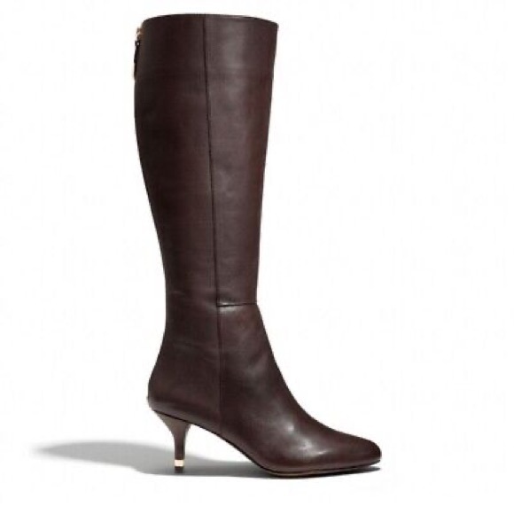 Coach Shoes - Coach Fayth Semi Matte Calf Leather Boot Chestnut Brown Size 6